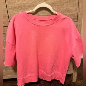Daily drills crop sleeve sweatshirt